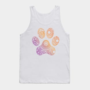 Cat Paw Mandala Tank Top